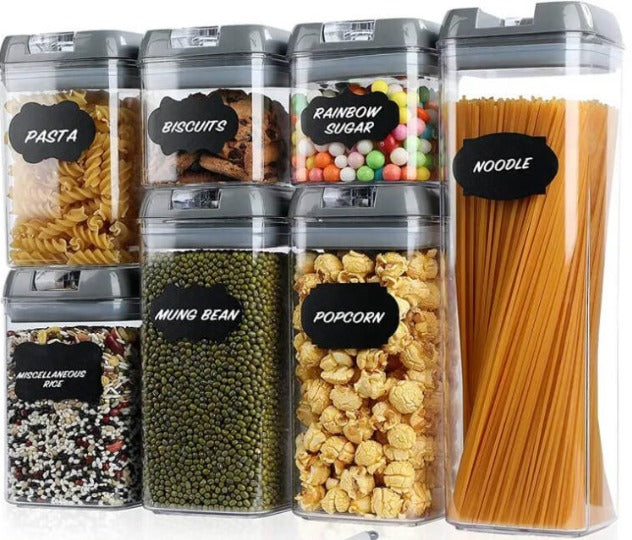 CONTENEDOR DE ALIMENTOS DE 7 PIEZAS, VARIOS TAMAÑOS