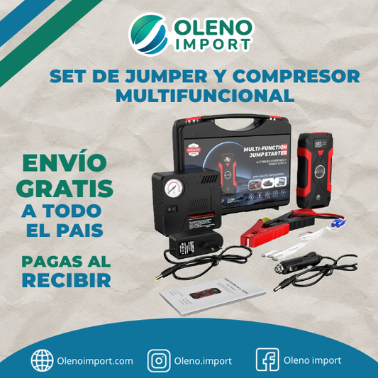 SET JUMPER DE BATERÍA Y COMPRESOR